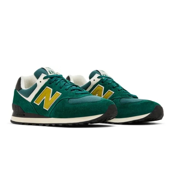 New Balance 574 Marsh Green New Spruce Sneakers - Picture 8 of 8